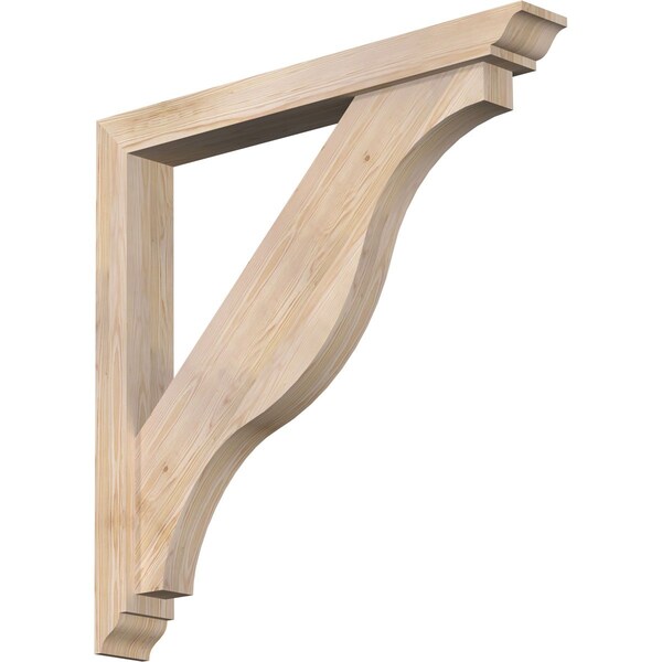 Ekena Millwork Funston Traditional Smooth Bracket w/ Offset Brace, Douglas Fir, 5 1/2"W x 44"D x 44"H BKT0604X44X44FST01SDF - main
